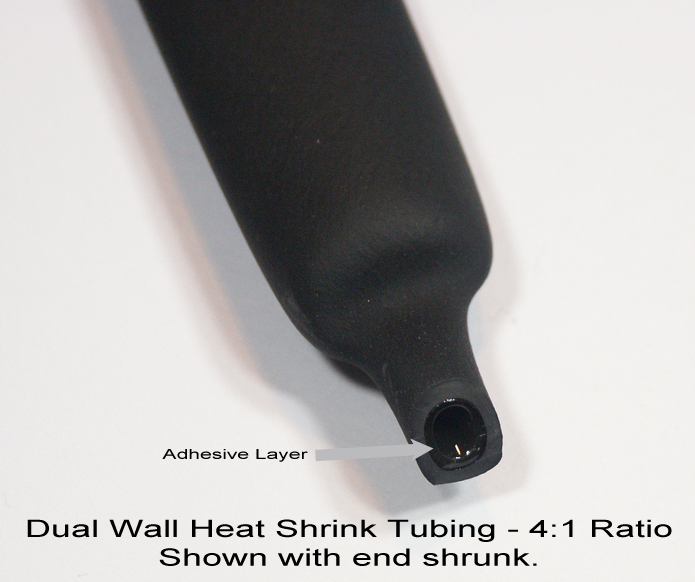 Tubo Termoretraibile Doppia Parete 4:1 20mm Nero – Confezione Da 5 Pezzi Da 30cm