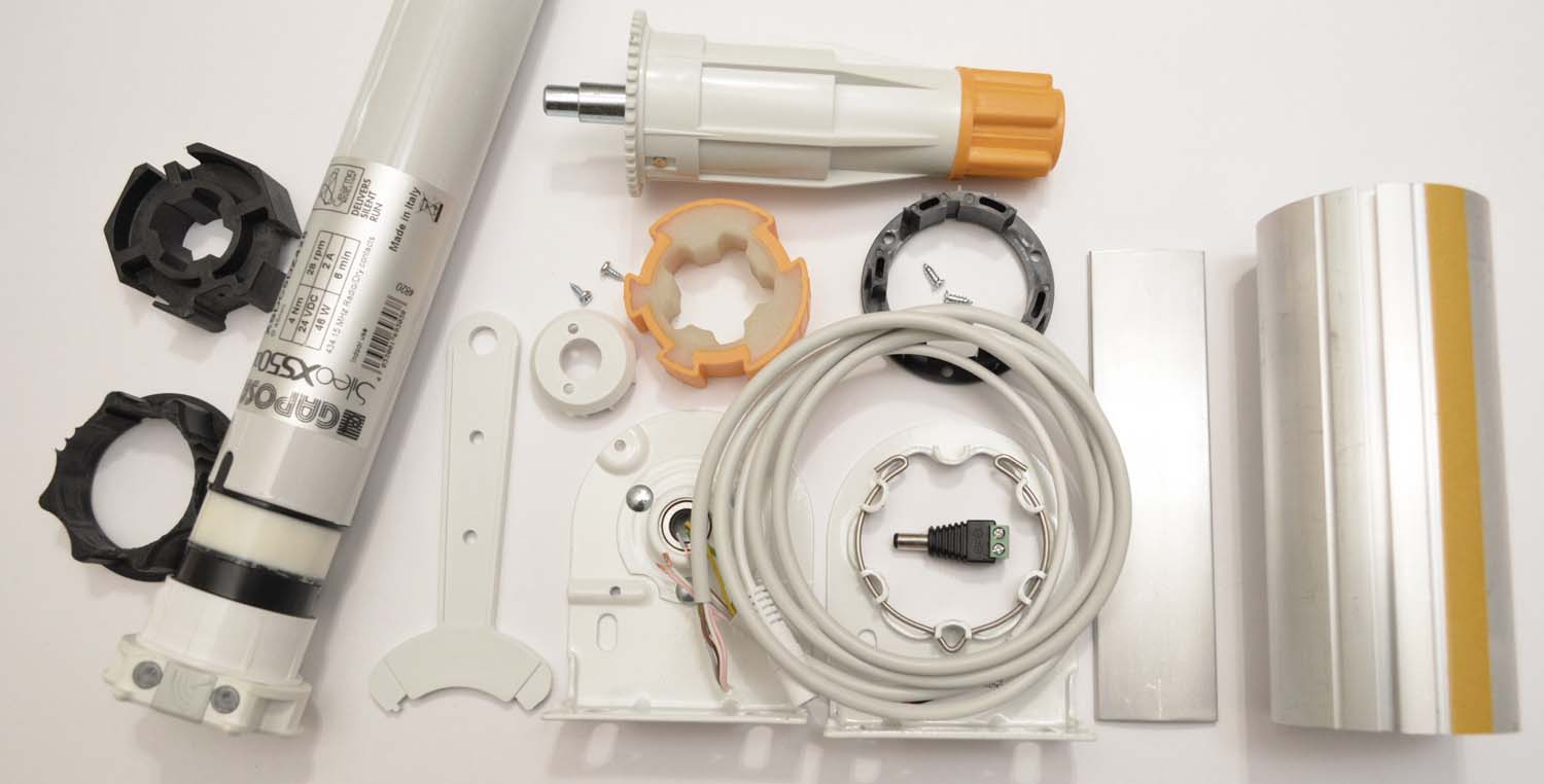Gaposa XS50-DC4028 24VDC RF/DCT Shade Motor Kit, 2.5 x 48 Inch Tube