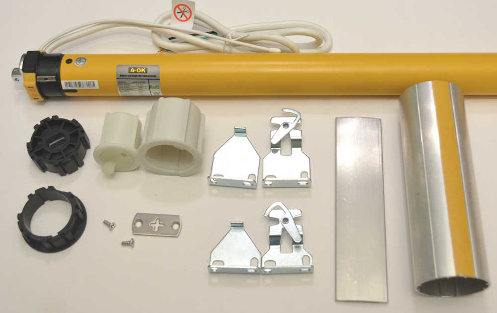 A-OK AM35 RF 120VAC Roller Shade Motor Kit with 2 inch x 36 inch Tube