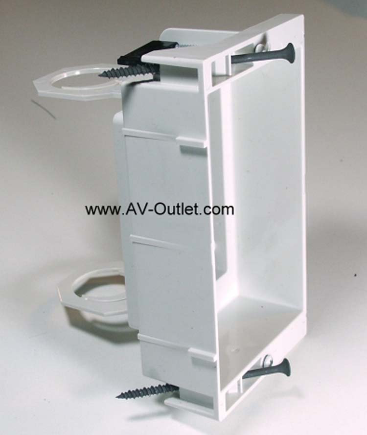 Arlington LVU1W Recessed 1 Gang Low Voltage Box White