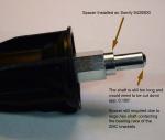 ZMC RS-042 10mm Idler Spacer installed on Somfy 9420800 Idler