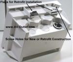 Arlington Ind. DVFR3W - Recessed 3 Gang Electrical Box - White