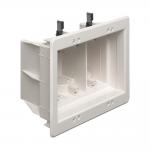 Arlington Ind. DVFR3W - Recessed 3 Gang Electrical Box - White