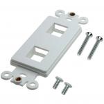 DKey-2P, Decorator Keystone Wall Plate - White - 2 Port