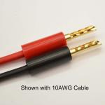 SBFA50G - Gold Plated Studio BFA Banana Plug Speaker Connectors - Terminated