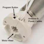 Gaposa XS30-DC2028 24VDC Powered RF Roller Shade Motor, Head