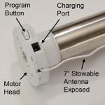 Gaposa XS30-Li2026 Li-ion Battery Powered RF Roller Shade Motor, Head