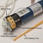 A-OK AM35-6/28-E-HD RF 120VAC Roller Shade Motor - Head