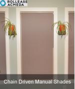 Custom Phifer Sheerweave 4000 5% Open Manual Clutch & Chain Driven Roller Shades