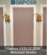 Custom Phifer Sheerweave 7200R Blackout Gaposa XS30-DC2028 24VDC Motorized Roller Shades