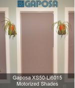 Custom Phifer Sheerweave 7700R Blackout Gaposa XS50-Li6015 Li-ion Motorized Roller Shades