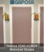 Custom Phifer Sheerweave 7500 Blackout Gaposa XS40-AC6024 120VAC Motorized Roller Shades