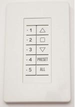 Gaposa QCTZ02D Surface Mount RF Wall Remote Control - 5 Channel - White