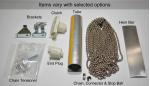 Rollease R8C01-Kit - Chain/Clutch Drive Roller Shade Kit with 1.125" x 12" Tube