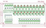 AVO 10 Position DIN Rail Fused Power Distribution Panel/Terminal Block - PD10F532DC-DM