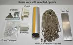 Rollease R8C14-Kit - Chain/Clutch Drive Roller Shade Kit with 1.5" x 24" Tube