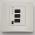 Gaposa QCZTAB4 Euro Surface Mount RF Wall Remote Control - 4 Channel - White