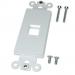 DKey-1P, Decorator Keystone Wall Plate - White - 1 Port