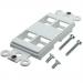 DKey-4P, Decorator Keystone Wall Plate - White - 4 Port