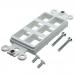 DKey-6P, Decorator Keystone Wall Plate - White - 6 Port