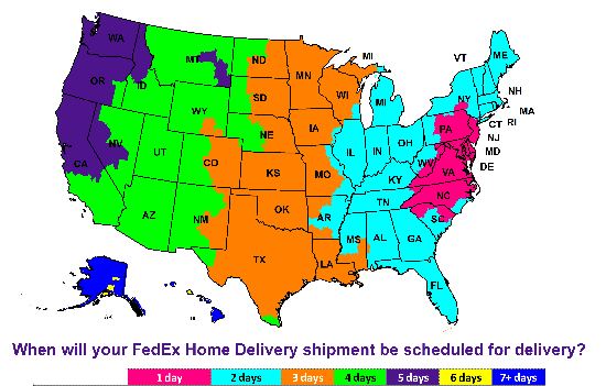 FEDEX Time Map